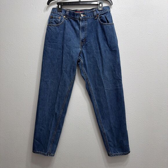 Levis 550 Relaxed Tapered Leg Denim Jeans Vintage Style Classic Blue Women's 12M - Picture 1 of 9
